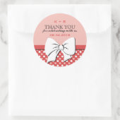 Ribbon en Bow Polka Dots Wedding Stickers (Tas)