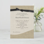 Ribbon en Burlap Bat Mitswa Kaart (Staand voorkant)