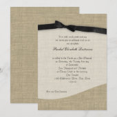 Ribbon en Burlap Bat Mitswa Kaart (Voorkant / Achterkant)