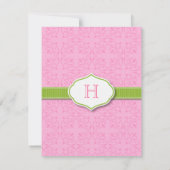 Ribbon en Seal Wedding Response Kaart (Achterkant)