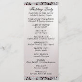 Ribbon & Glitter op Pearl - Bourgondische bruiloft Programmakaart (Achterkant)