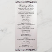 Ribbon & Glitter op Pearl - Paarse bruiloft Programmakaart (Achterkant)