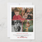 Ribbon Greenery Foto Kerst Kaart (Achterkant)