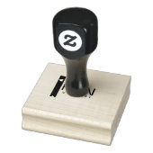 Ribbon Heart Decor Initiaal Logo bruiloft Stamp Rubberstempel (Stempel)