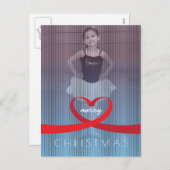 Ribbon Heart Feestdagenkaart (Voorkant / Achterkant)