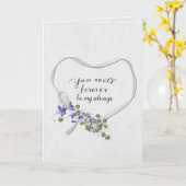 Ribbon Heart met Ivy Bouquet Kaart (Gele Bloem)