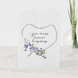 Ribbon Heart met Ivy Bouquet Kaart
