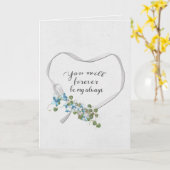 Ribbon Heart with Ivy Bouquet Card Kaart (Gele Bloem)