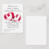 Ribbon Hearts Weddenschap Informatiekaartje (Voorkant / Achterkant)