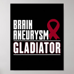 Ribbon - Hersenaneurysma Bewustzijn Poster