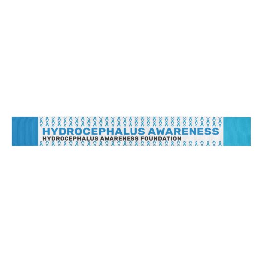 Ribbon Hydrocephalus Awareness Patroon Grosgrain Lint (Voorkant)