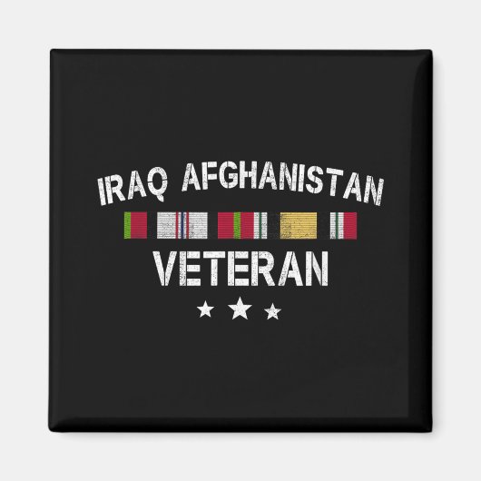 Ribbon IraIrak: Veteran Pride Service Magneet (Voorkant)