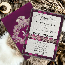 Ribbon & Lace Gettin' Hitched - Plum