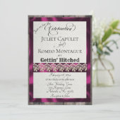 Ribbon & Lace Gettin' Hitched - Plum (Staand voorkant)