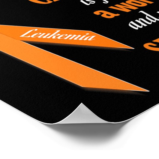 Ribbon leukemie awareness s (zoon) poster (Hoek)