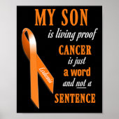 Ribbon leukemie awareness s (zoon) poster (Voorkant)