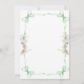 Ribbon Lijst Floral Whimsical Wedding Kaart (Achterkant)