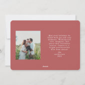 Ribbon Lijst Kerst Kaart met Boog (Achterkant)