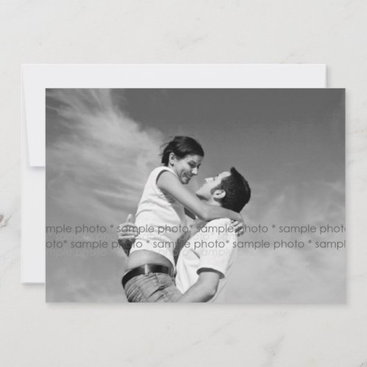 Ribbon Love SweetHeart Couples Shower Party Invite Kaart (Achterkant)