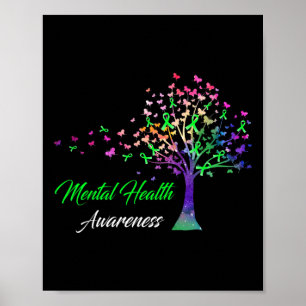 Ribbon mentale gezondheid bewustzijn poster