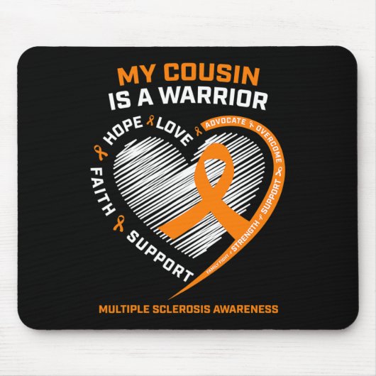 Ribbon MS warrior neef multiple sclerose Muismat (Voorkant)