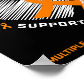 Ribbon MS warrior neef multiple sclerose Poster (Hoek)