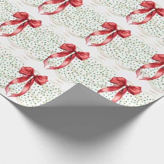 Ribbon on Green Stones Cadeaupapier (Hoek)