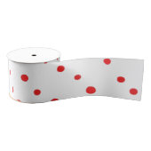 Ribbon Red polka dots Grosgrain Lint (Spoel)