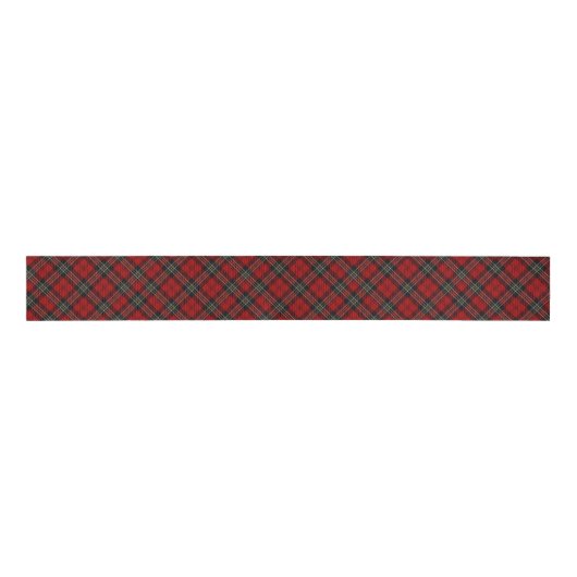 Ribbon - Red Tartan Macpherson Clan Design2 Grosgrain Lint (Voorkant)