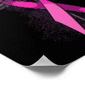 Ribbon Roos Borstkanker Awareness Survivor Warri Poster (Hoek)