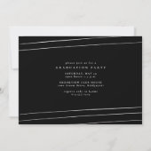 Ribbon script afstuderen trendy drie foto's kaart (Achterkant)