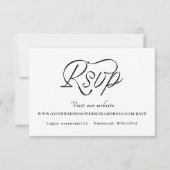 Ribbon Script Minimalist Wedding RSVP Kaartje (Voorkant)
