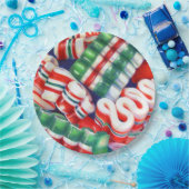 RIBBON SNOEP 9-inch Rondpapier Borden Papieren Bordje (Feest)