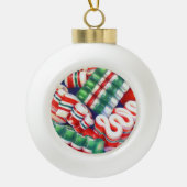RIBBON SNOEP Ceramic Ball Ornament (Voorkant)