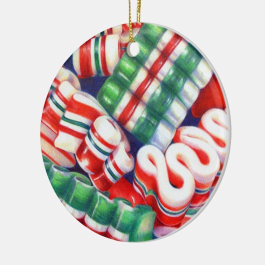 RIBBON SNOEP keramische Ornament (Links)