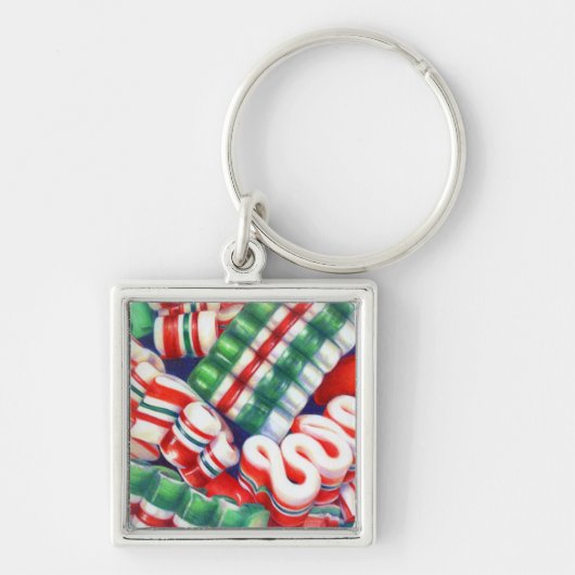 RIBBON SNOEP Premium Square Sleutelhanger (Voorkant)