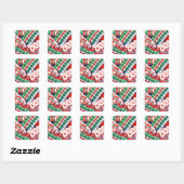 RIBBON SNOEP Small Square Stickers (Vel)