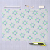 Ribbon Star Quilt Woodblock Tissuepapier (Craft)