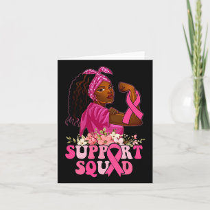 Ribbon Sterke Vrouwen Steun Squad Borstkanker Kaart