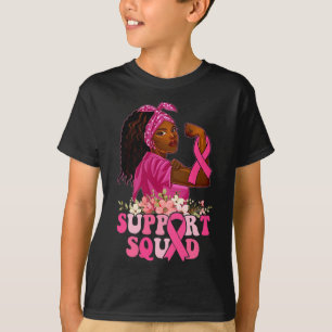 Ribbon Sterke Vrouwen Steun Squad Borstkanker T-shirt