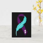 Ribbon Suicide Awareness geestelijke gezondheid vo Kaart (Gele Bloem)