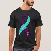 Ribbon Suicide Awareness geestelijke gezondheid vo T-shirt (Voorkant)