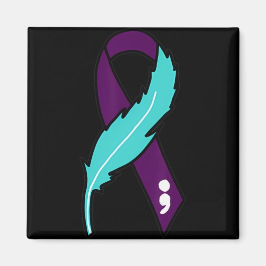 Ribbon Suicide Awareness Mental Health For Men Wom Magneet (Voorkant)