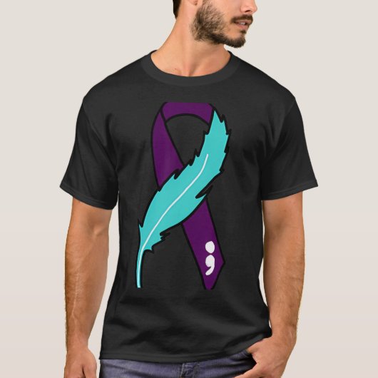 Ribbon Suicide Awareness Mental Health For Men Wom T-shirt (Voorkant)