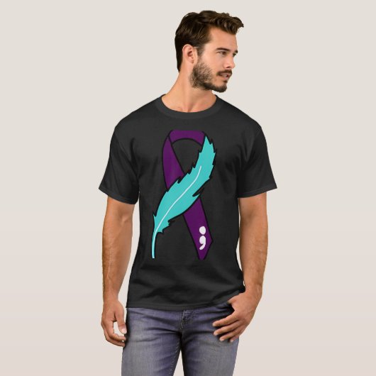 Ribbon Suicide Awareness Mental Health For Men Wom T-shirt (Voorkant volledig)