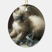 Ribbon Tangle Siamese Kitten Keramisch Ornament (Links)