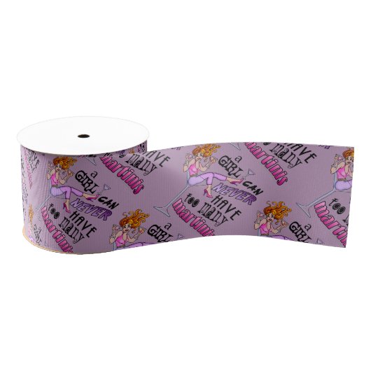 RIBBON - TE VEEL MARTINIS GROSGRAIN LINT (Spoel)