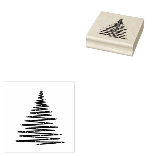 Ribbon Tree Stamp Rubberstempel (Gestempeld)