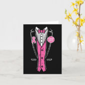 Ribbon Tuxedo Borstkanker Awareness Mannen Boys Kaart (Gele Bloem)