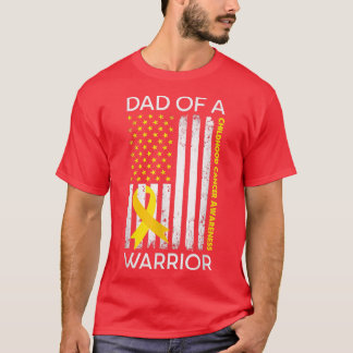 Ribbon USA Vlag Vader van een kinderkanker van de  T-shirt